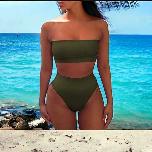 Removable Strap Wrap Cheeky High Waist Bikini - Picture 1 of 5